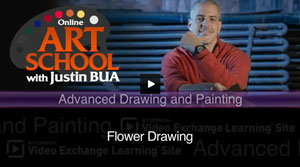 Flower drawing lesson