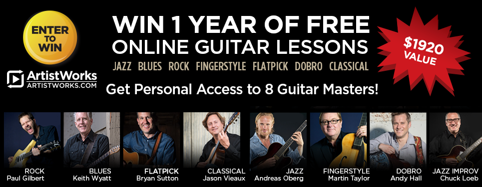 Enter to win a FREE year membership for EIGHT amazing guitar schools!