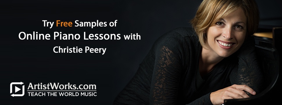 try free piano lessons with Christie Peery