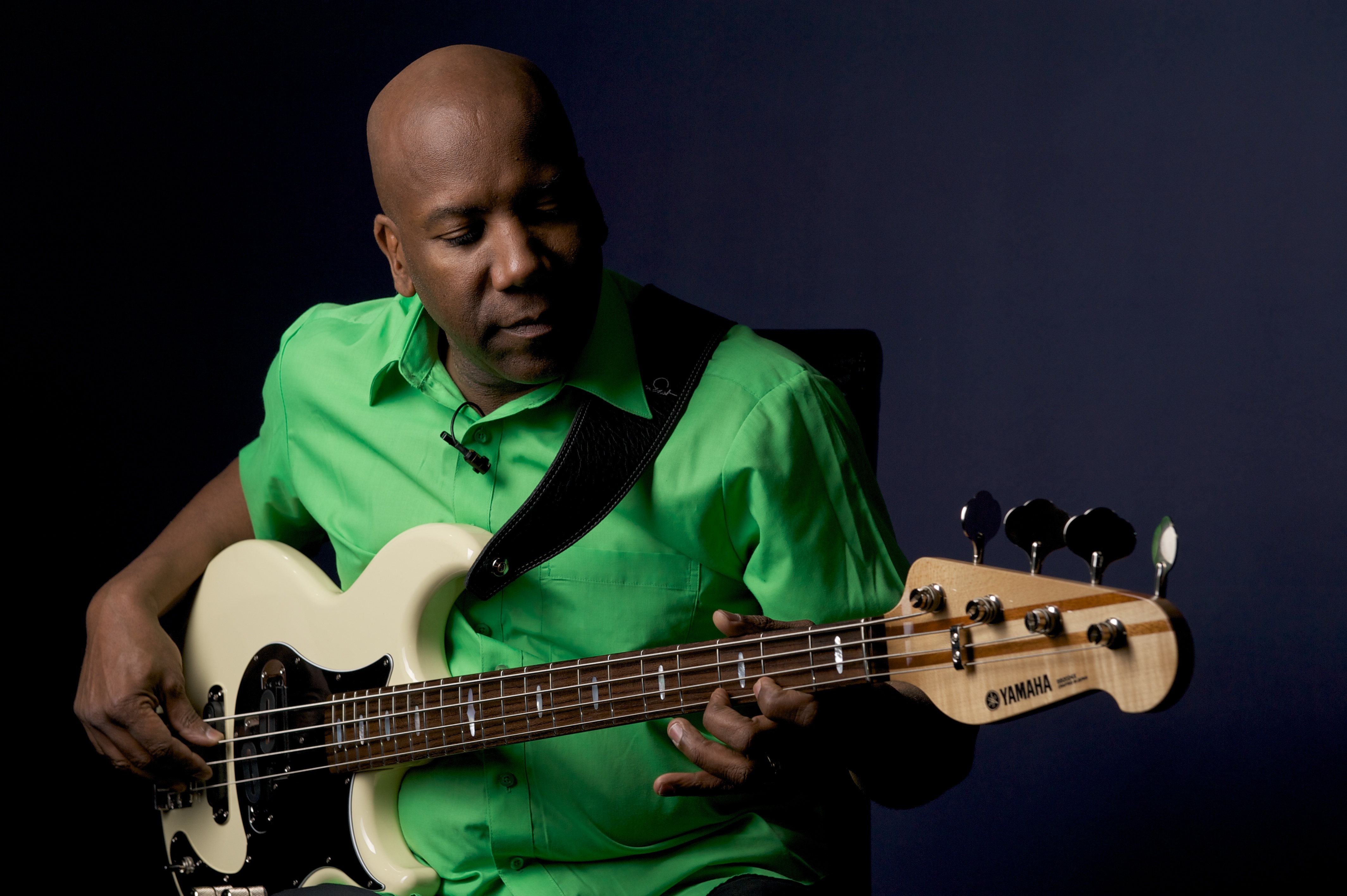 man playing bass